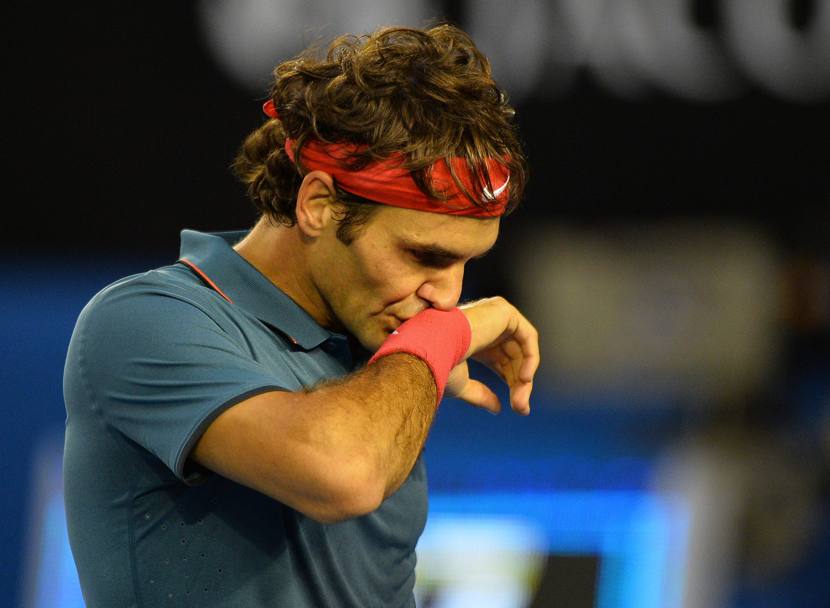 Momento di pausa: Roger Federer riflette. Afp